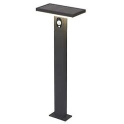 4lite 600mm Outdoor LED Solar Bollard Graphite 230lm