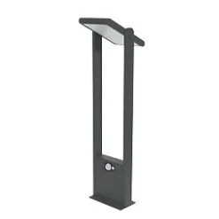 4lite 600mm Outdoor LED Solar Bollard Graphite 165lm