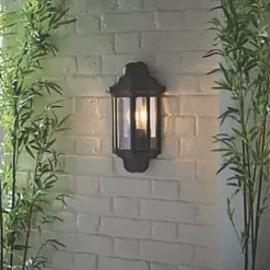 LAP Outdoor Half Lantern Wall Light Satin Black 7 LAP Outdoor Half Lantern Wall Light Satin Black -LightPro Shop 148PG A3