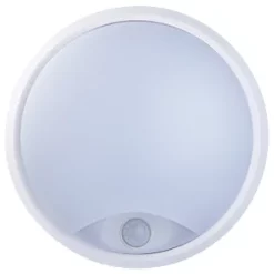 Luceco Eco Indoor & Outdoor Round LED Bulkhead With PIR Sensor Black / White 10W 700lm -LightPro Shop 165JK A2