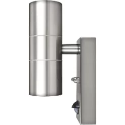 Luceco LEXDSSUDPIR-03 Outdoor Decorative External Wall Light With PIR & Photocell Sensor Stainless Steel -LightPro Shop 166PV A3