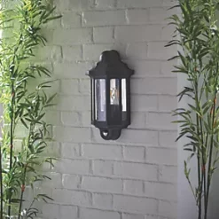 LAP Outdoor Half Lantern Wall Light With PIR Sensor Satin Black 6 LAP Outdoor Half Lantern Wall Light With PIR Sensor Satin Black -LightPro Shop 172PG A2