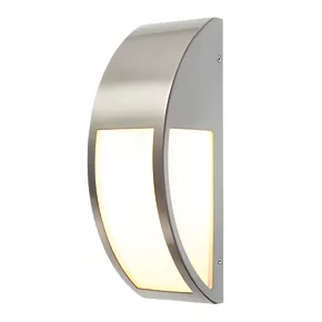 Convex Outdoor Wall Light Brushed Stainless Steel 1 Convex Outdoor Wall Light Brushed Stainless Steel