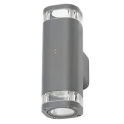 Zinc EOS Outdoor Wall Light With Photocell Anthracite
