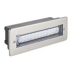 Masterlite Outdoor LED Brick Light Brushed Stainless Steel 4.3W 280lm