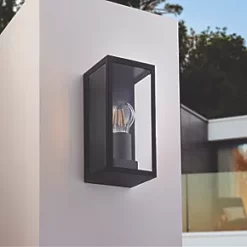 LAP Breton Outdoor Rectangular Frame Lantern Matt Black -LightPro Shop 234PG A2