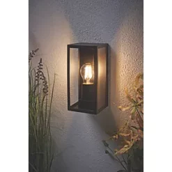 LAP Breton Outdoor Rectangular Frame Lantern Matt Black -LightPro Shop 234PG A4