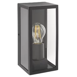 LAP Breton Outdoor Rectangular Frame Lantern Matt Black