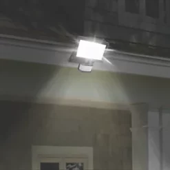 LAP Weyburn Outdoor LED Floodlight With PIR Sensor Black 20W 2000lm -LightPro Shop 335PG A4