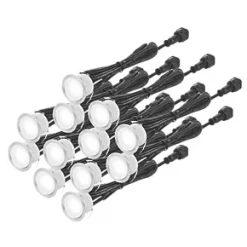 Aurora M-Lite 30mm Outdoor LED Deck Light Kit Stainless Steel 7.2W 144lm 12 Pack