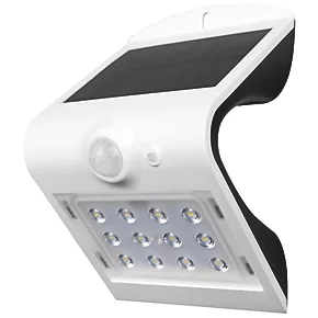 Luceco LEXS30W30-01 Outdoor LED Solar Wall Light With PIR Sensor White 220lm 1 Luceco LEXS30W30-01 Outdoor LED Solar Wall Light With PIR Sensor White 220lm