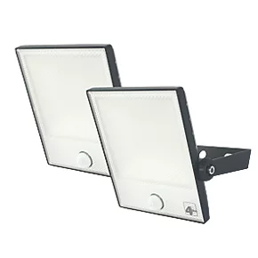 4lite Outdoor LED Floodlight With PIR Sensor Black 30W 2475lm 2 Pack 1 4lite Outdoor LED Floodlight With PIR Sensor Black 30W 2475lm 2 Pack