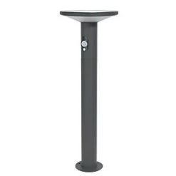 4lite 600mm Outdoor LED Solar Bollard Graphite 210lm