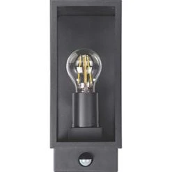 Luceco Outdoor LED Decorative External Wall Lantern With PIR & Photocell Sensor Slate Grey 7W 810lm -LightPro Shop 522PV A1