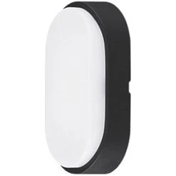 Luceco Eco Indoor & Outdoor Oval LED Decorative Bulkhead Black / White 10W 700lm