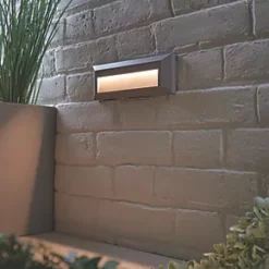 Saxby Pilot Outdoor LED Slim-Profile Brick Guide Light Grey 2W 65lm 10 Saxby Pilot Outdoor LED Slim-Profile Brick Guide Light Grey 2W 65lm -LightPro Shop 571PG A4