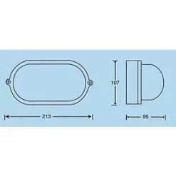 Napoli Outdoor Oval Oval Bulkhead Black -LightPro Shop 61424 A2