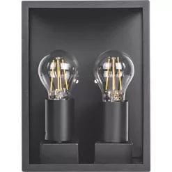 Luceco Outdoor LED Flush-Mounted Decorative Wall Lantern Slate Grey 7W 810lm -LightPro Shop 617PV A1