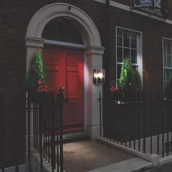 Luceco Outdoor LED Flush-Mounted Decorative Wall Lantern Slate Grey 7W 810lm -LightPro Shop 617PV A4