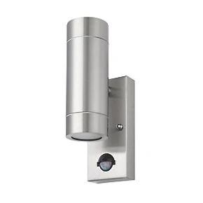 LAP Bronx Outdoor Up & Down Wall Light With PIR Sensor Stainless Steel 1 LAP Bronx Outdoor Up & Down Wall Light With PIR Sensor Stainless Steel