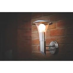 S083 Outdoor Cone Wall Light Stainless Steel Effect -LightPro Shop 64890 A2