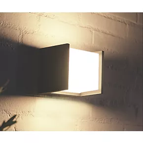 Philips Hue Fuzo Outdoor LED Square Wall Light Black 9.1W 1160lm 2 Philips Hue Fuzo Outdoor LED Square Wall Light Black 9.1W 1160lm - Image 2