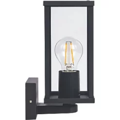 Luceco Outdoor LED Arm-Hung Decorative Wall Lantern Black 7W 810lm -LightPro Shop 651PV A2