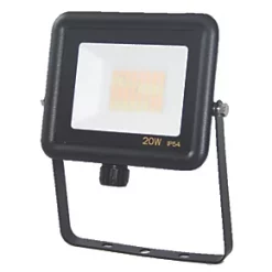 Brackenheath Indoor & Outdoor LED Floodlight Black 20W 1800lm