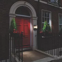 Luceco Outdoor LED Flush-Mounted Decorative Wall Lantern Black 7W 810lm -LightPro Shop 670PV A4