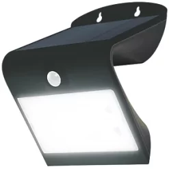 Luceco LEXS40B40-01 Outdoor LED Solar Wall Light With PIR Sensor Black 400lm