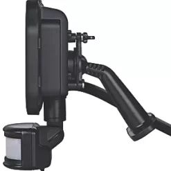 Luceco Castra Outdoor LED Floodlight With PIR Sensor Black 10W 1200lm -LightPro Shop 679KJ A2