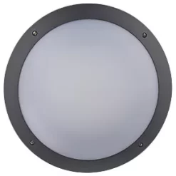 Seran Outdoor Round LED Bulkhead Matt Black 12W 1000lm 7 Seran Outdoor Round LED Bulkhead Matt Black 12W 1000lm -LightPro Shop 707PG A2