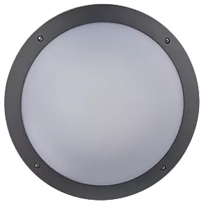 Seran Outdoor Round LED Bulkhead Matt Black 12W 1000lm 3 Seran Outdoor Round LED Bulkhead Matt Black 12W 1000lm - Image 3
