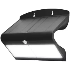 Luceco LEXS80B40-01 Outdoor LED Solar Wall Light With PIR Sensor Black 800lm