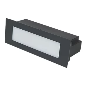 LAP Neihart Outdoor LED Brick Light Charcoal Grey 4.6W 200lm 1 LAP Neihart Outdoor LED Brick Light Charcoal Grey 4.6W 200lm