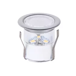 LAP Coldstrip 30mm Outdoor LED Recessed Deck Light Kit Brushed Chrome 4.4W 10 x 19.5lm 10 Pack -LightPro Shop 7258X A3