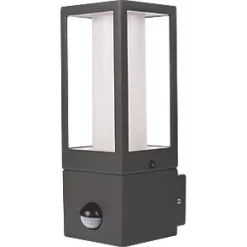 Luceco LEXDCLGUGP-01 Outdoor Decorative External Wall Light With PIR & Photocell Sensor Slate Grey