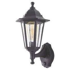 LAP ANQUI Outdoor Wall Lantern With PIR Sensor Black