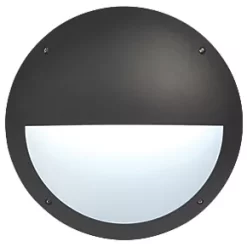 Outdoor Round LED Bulkhead Matt Black 12W 1000lm 7 Outdoor Round LED Bulkhead Matt Black 12W 1000lm -LightPro Shop 887PP A3