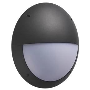 Outdoor Round LED Bulkhead Matt Black 12W 1000lm 1 Outdoor Round LED Bulkhead Matt Black 12W 1000lm