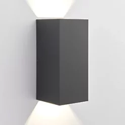 LAP Outdoor LED Adjustable Up & Down Wall Light Matt Black 12.5W 610lm -LightPro Shop 908JK A2