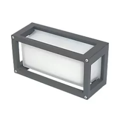 4lite Outdoor LED Surface Brick / Wall Light Graphite 7W 302lm