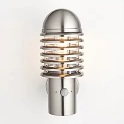 LAP Shutter Outdoor Wall Light With PIR Sensor Brushed Stainless Steel -LightPro Shop 930PG A3