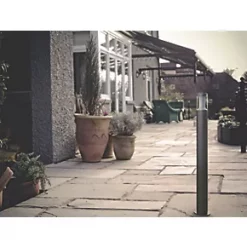 4lite 700mm Outdoor LED Bollard Graphite 8W 268lm -LightPro Shop 933TV A2