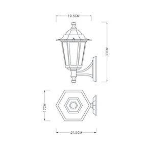 Coach Outdoor Lantern Wall Light Black 3 Coach Outdoor Lantern Wall Light Black - Image 3