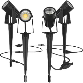 Luceco Outdoor LED Garden Spike Light Black 4x3W 4x200lm 1 Luceco Outdoor LED Garden Spike Light Black 4x3W 4x200lm