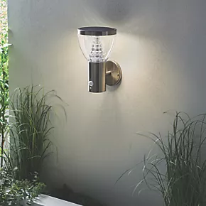 LAP Galaxy Outdoor LED Solar-Powered Wall Light With PIR & Photocell Sensor Brushed Stainless Steel 400lm 5 LAP Galaxy Outdoor LED Solar-Powered Wall Light With PIR & Photocell Sensor Brushed Stainless Steel 400lm - Image 5