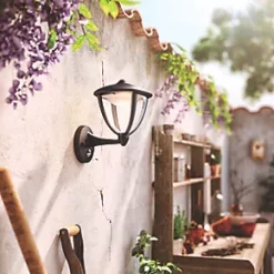 Philips Robin Outdoor LED Wall Lantern with PIR Black 4.5W 430lm -LightPro Shop 969RK A4