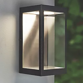 LAP Angel Outdoor LED Rectangular Frame Lantern Black 11W 400lm 4 LAP Angel Outdoor LED Rectangular Frame Lantern Black 11W 400lm - Image 4