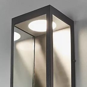 LAP Angel Outdoor LED Rectangular Frame Lantern Black 11W 400lm 5 LAP Angel Outdoor LED Rectangular Frame Lantern Black 11W 400lm - Image 5